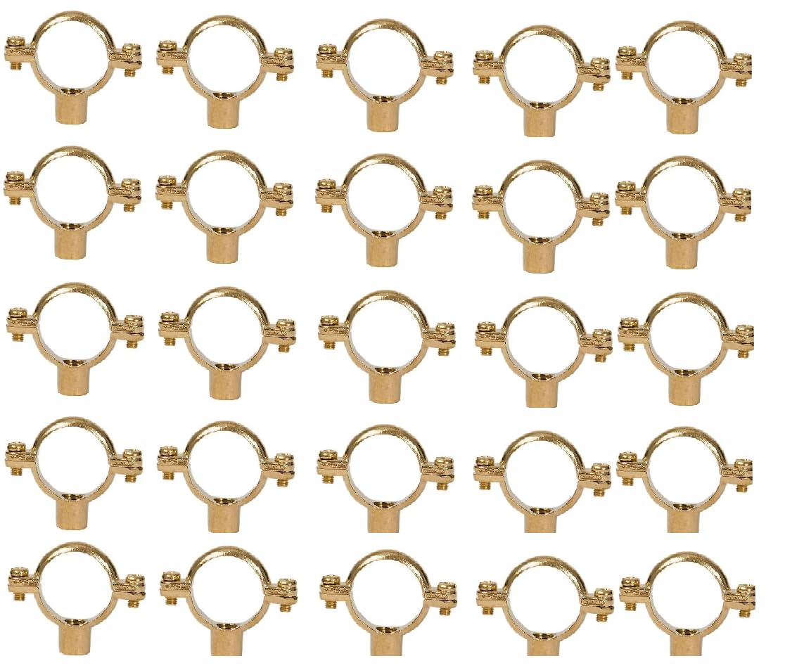 TC 22mm Solid Brass Construction Munsen Ring M10 Pipe Clip Bracket x 25