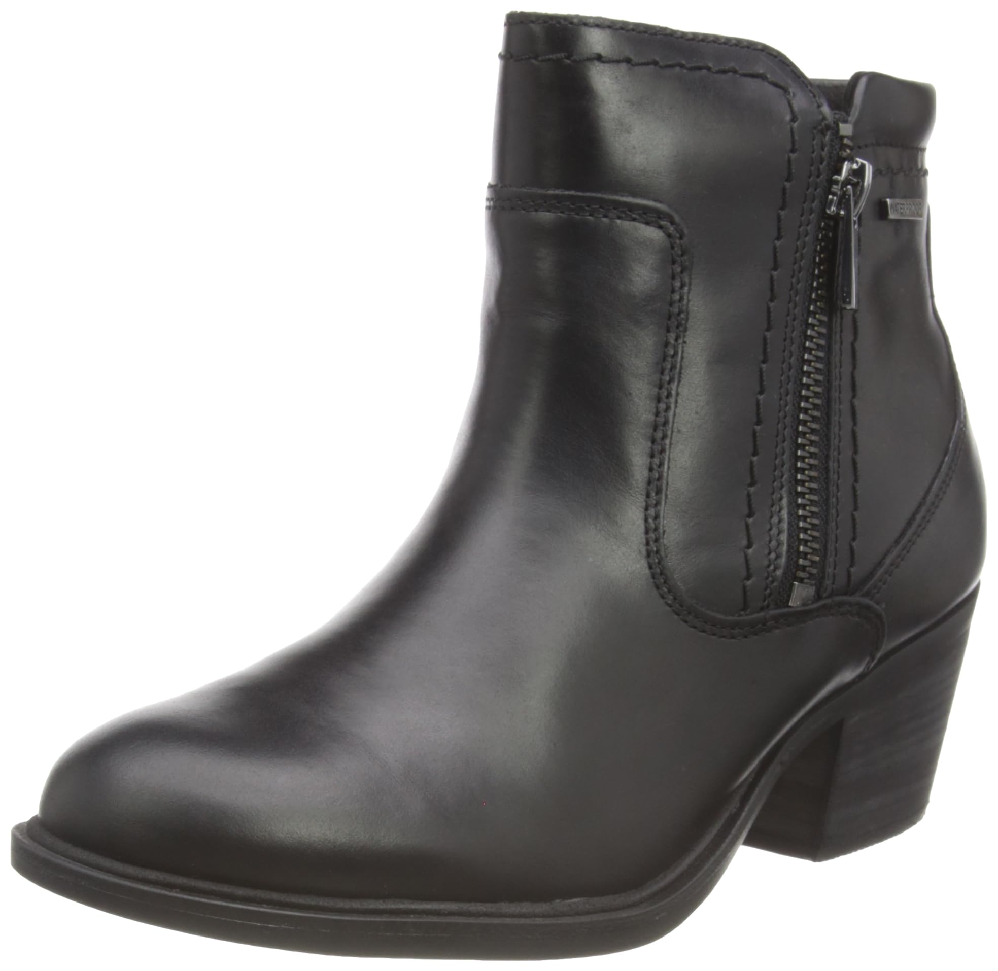 Clarks Women's Neva Zip Wp Chukka Boots, Black (Black Leather), 6 UK