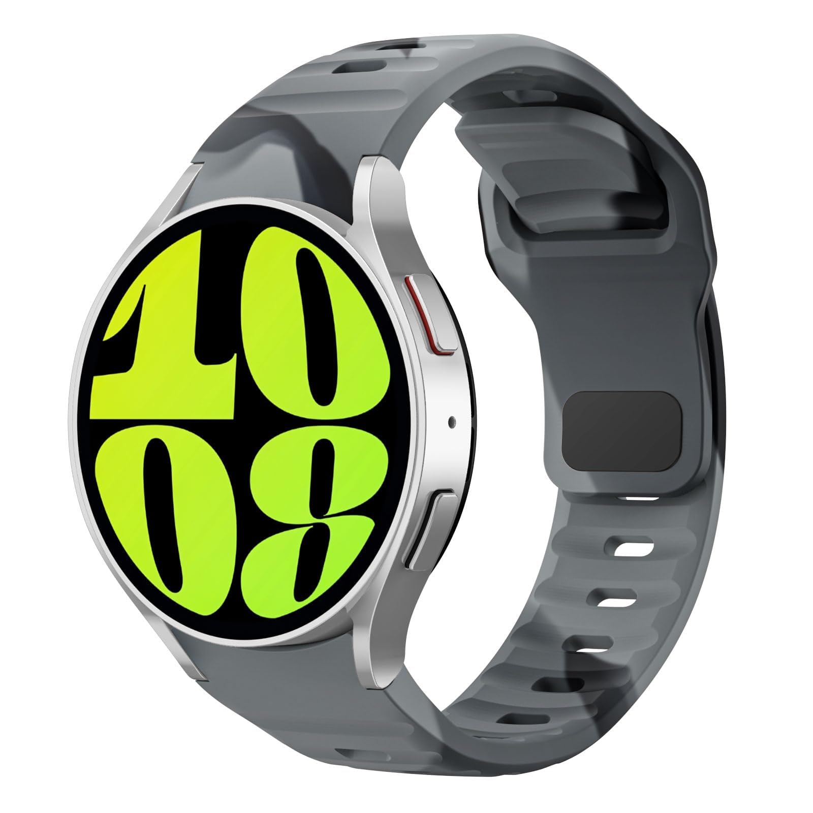 Mosmoc Rugged No Gap Band Compatible with Samsung Galaxy Watch 7 6 5 4 Straps 40mm 44mm/6 Classic 43mm 47mm/Watch 5 Pro 45mm/4 Classic 42mm 46mm, 20mm Silicone Replacement Sport Loop Men Women (B0D5MD3NDF) Amazon Price History, Amazon Price Tracker
