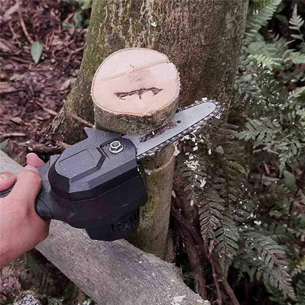 Juego de Mini Motosierra 2020, pequeña Sierra eléctrica de Mano inalámbrica con batería de Litio de 24 V, Sierra de poda eléctrica portátil Ajustable para Cortar Madera y podar árboles Fruta