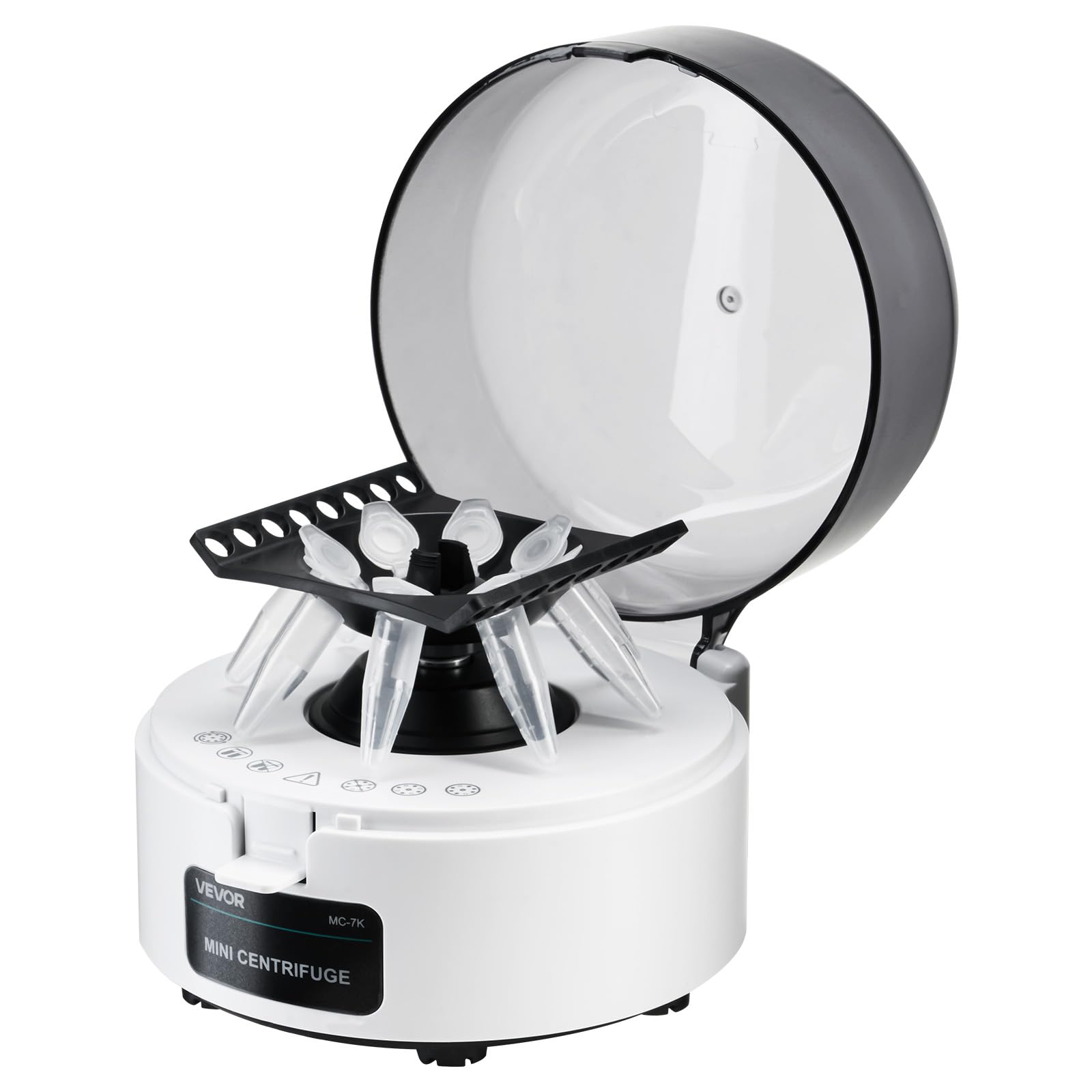VEVOR Minicentrífuga, Centrífuga Eléctrica de Laboratorio RCF de 3013 xg con Rotor 2 en 1 para Tubos de 0,2/1,5/2 ml, Velocidad Fija de 7000 r/min Bajo Nivel de Ruido para Diversos Experimentos