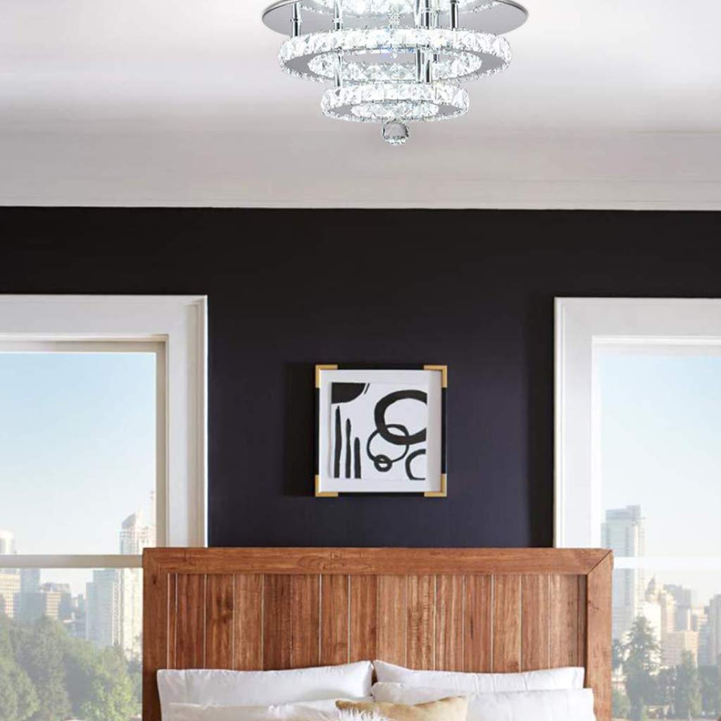 Vielrosse LED Kristall Deckenleuchte 5-armig - Mit Fernbedienung, 3 Beleuchtungsmodi, RGB & Warmweiß