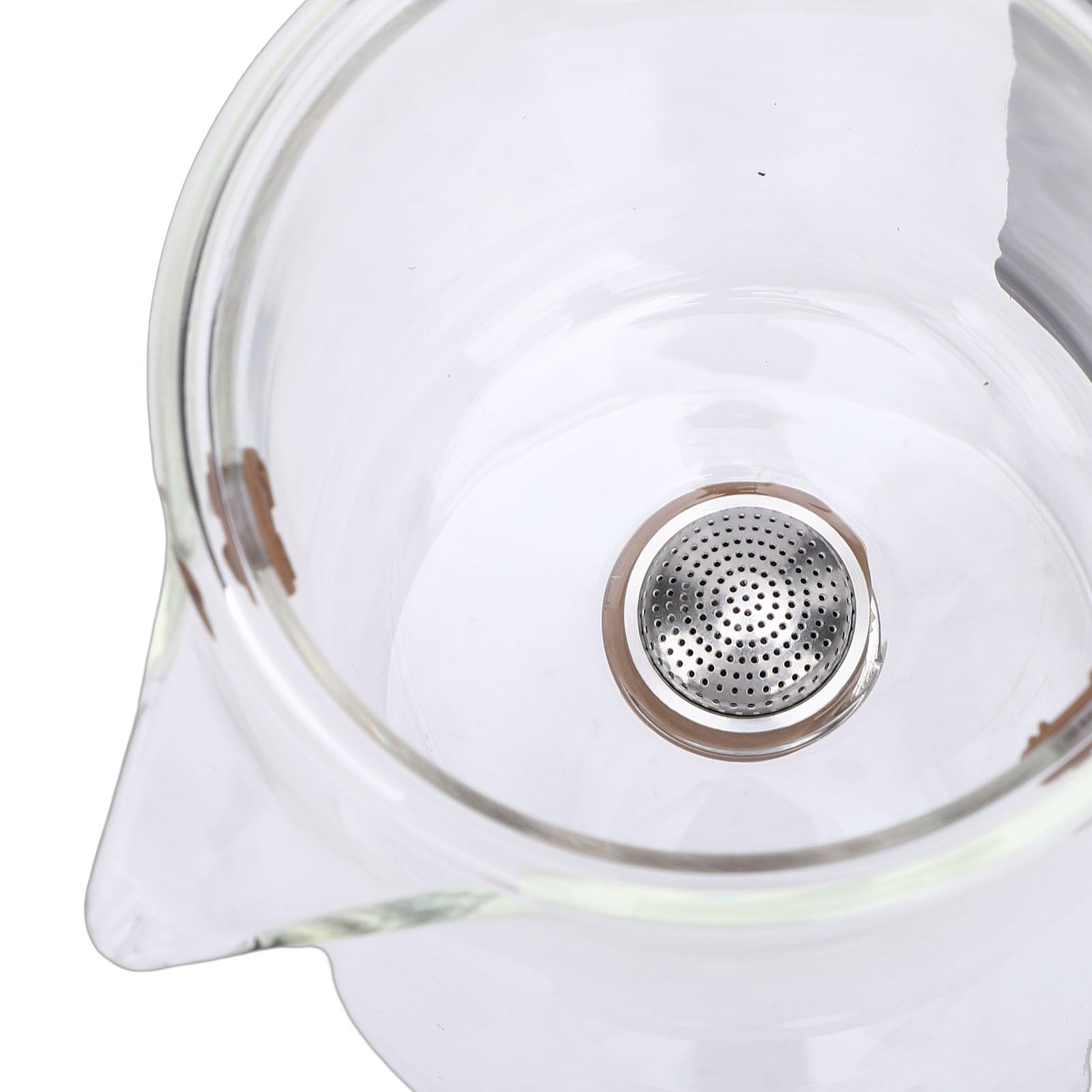 TOPINCN Tetera in Vetro Borosilicato con Infusore in Acciaio Inox e Coperchio Sicuro per Amanti del tè, 30oz Impugnatura Ergonomica Infusione con un Pulsante (600 ml)