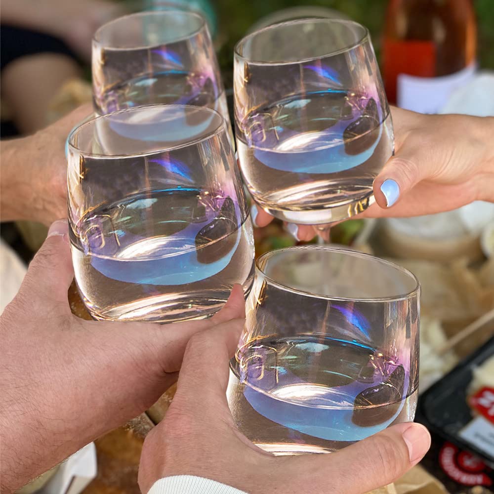 Copas De Vino Originales Juego De Copas De Vino De Color Arcoíris | 20 Onzas | Juego De 6 Orgullo Para Todas Las Ocasiones, Regalo Para Ella, él, , Amor Es Amor