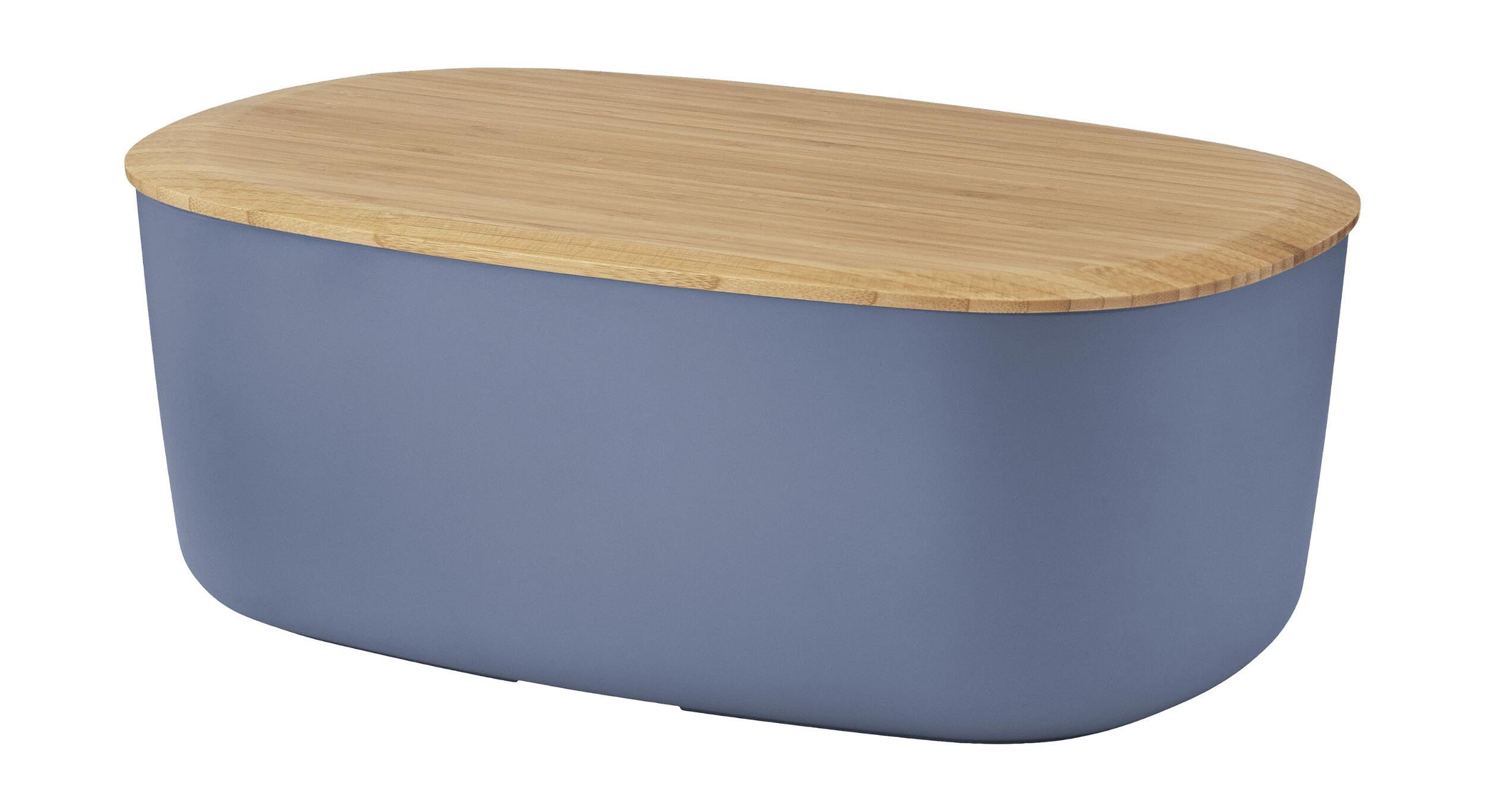 RIG-TIG Contenitore per pane Box IT – Contenitore per pane, panini, biscotti, pasticceria, tagliere come coperchio, design scandinavo, accessori da cucina, nero, 23 x 23 cm