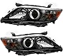 For Toyota Camry Headlights Lamps Set 2010 2011 USA Built Halogen Driver and Passenger Side