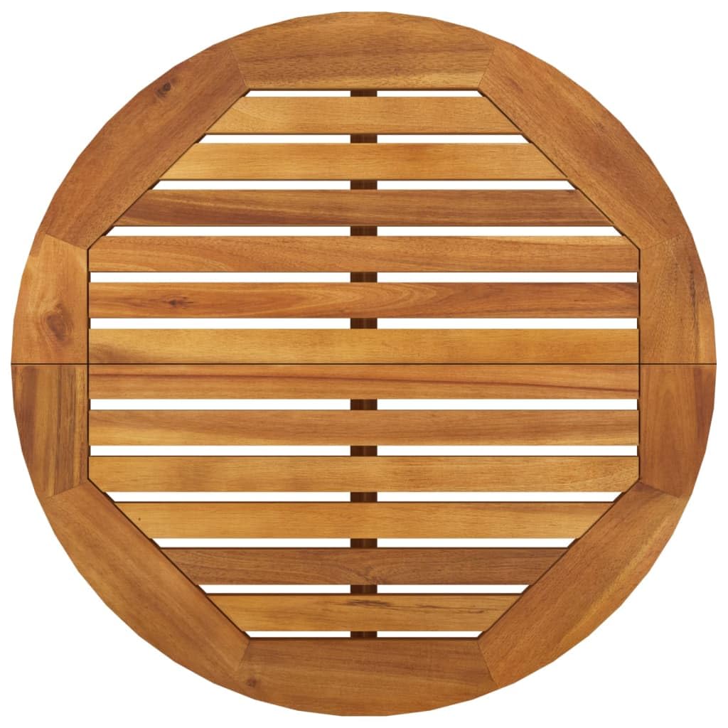 Juego de muebles de jardín de madera maciza de acacia con mesa y sillas para terraza, balcón, jardín, porche, exterior, salón, comedor, conjunto de asientos con acolchado