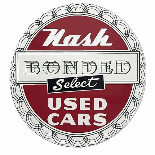 Brotherhood Round Metal Sign for Nash Bonded Select Used Car Sales Auto