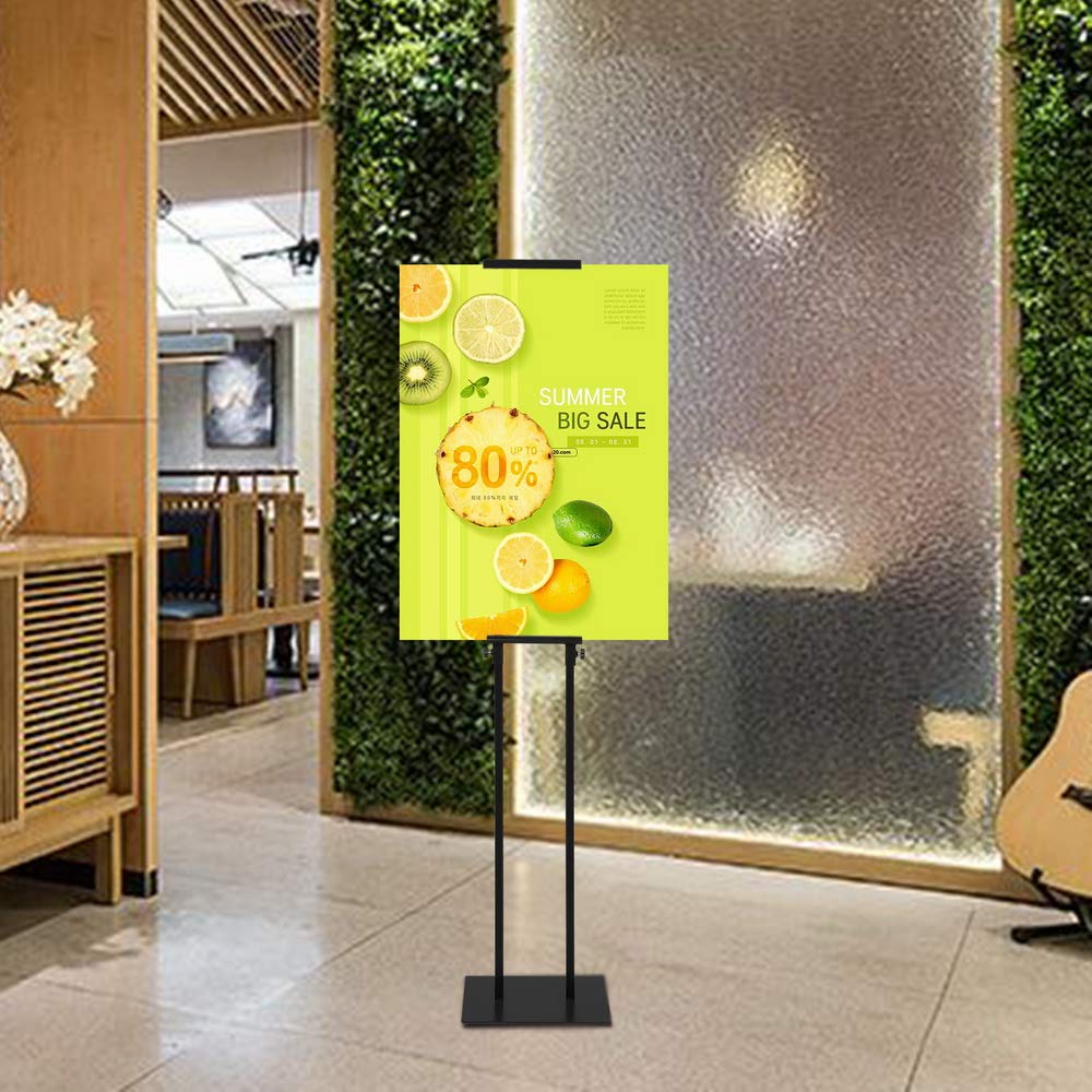 Buy Bonnlo Double Pole Poster Stand with NonSlip Mat Base, Heavy Duty