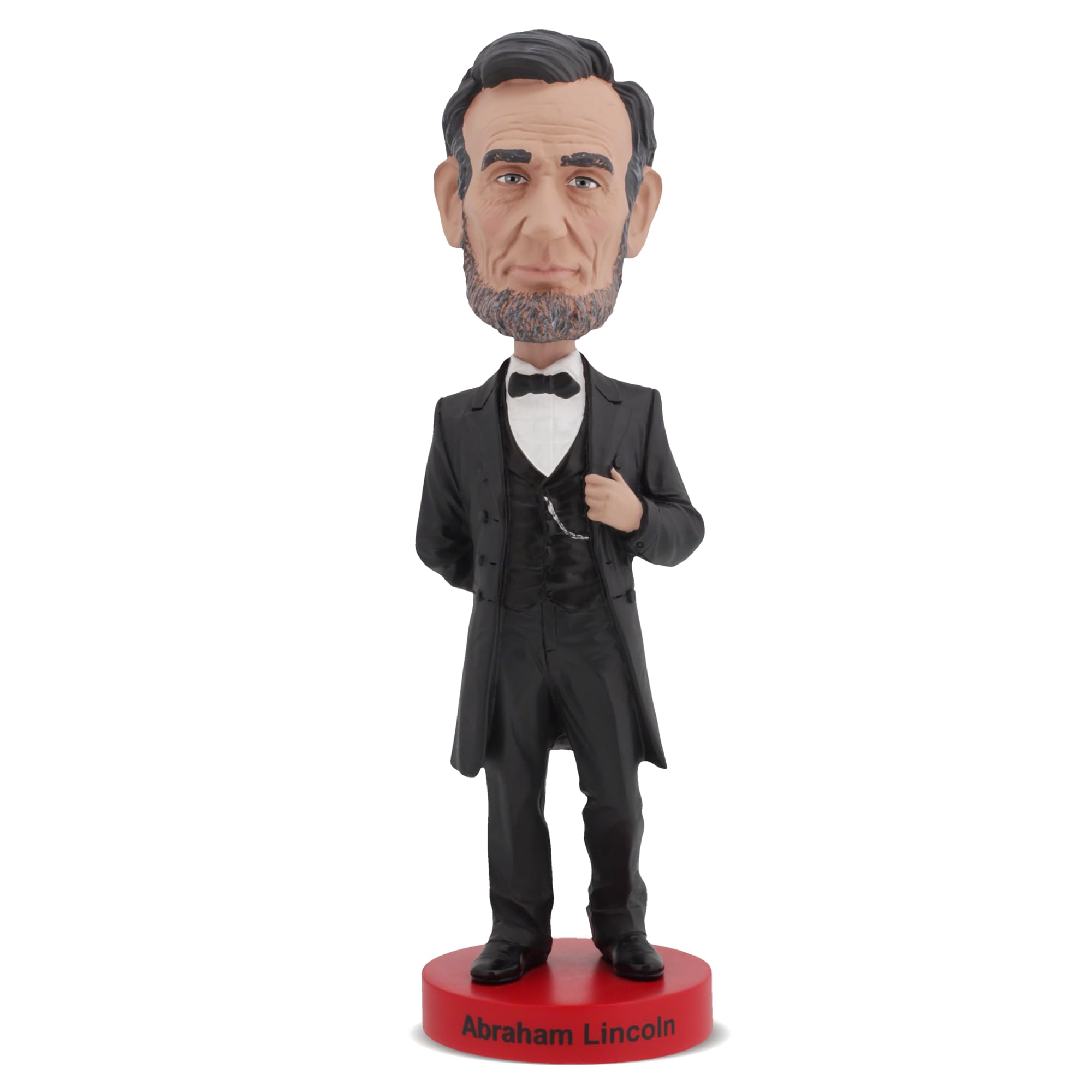 Royal Bobbles Abraham Lincoln Bobblehead, Premium Polyresin Lifelike Figure, Unique Serial Number, Exquisite Detail