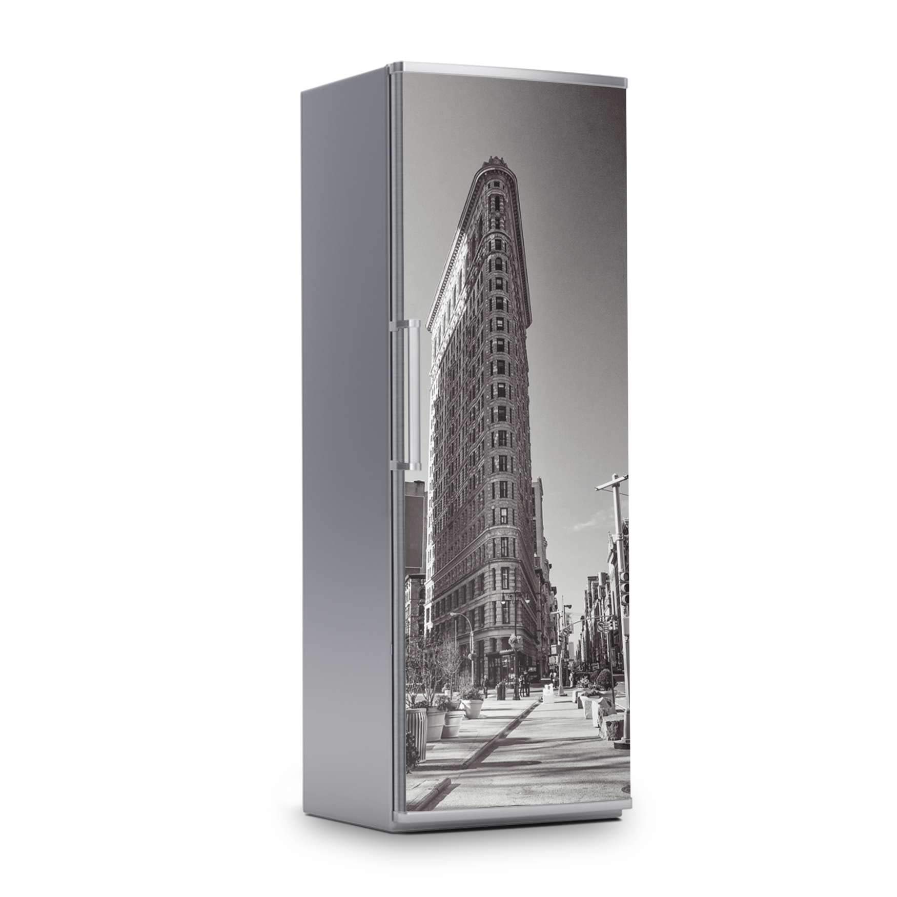 Kühlschrank Klebefolie I Deko für Kühlschranktür - Klebetapete Folie abwaschbar I Wandtattoo Küche - Design: Manhattan