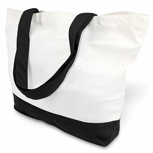 TOPDesign - Paquete de 1 3 6 12 o 24 bolsas de lona de algodón superfuerte 12 onzas bolsa para compras reutilizable de tela diseño moderno en dos