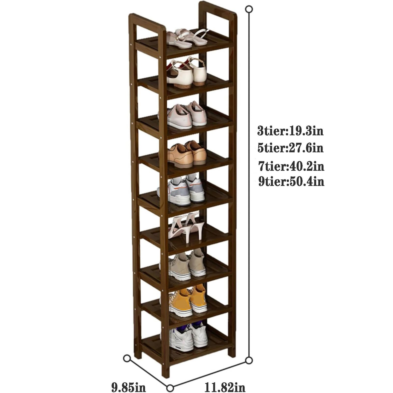 Scarpiera organizer – Mensola salvaspazio in legno per armadio, bagno, balcone