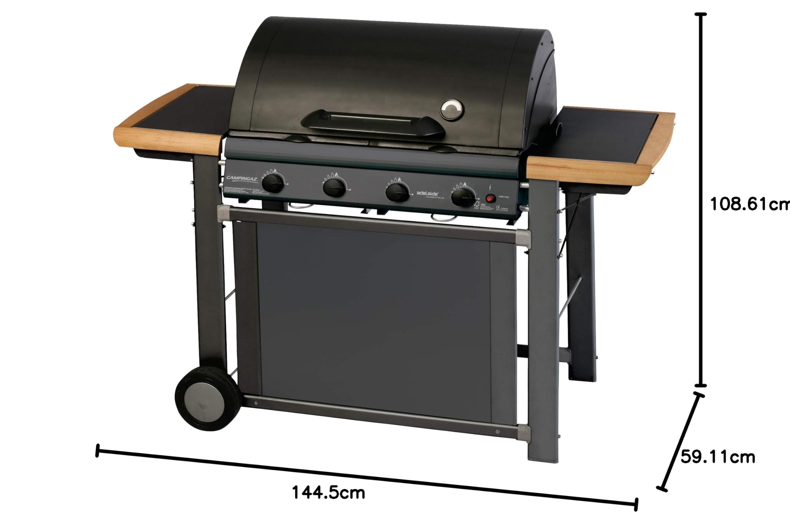 Campingaz Adelaide 4 Classic L Barbecue Gas 21 kW Acciaio Inox Griglia BBQ