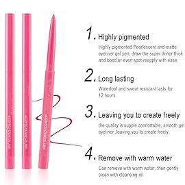 ONarisae eyeliner pencil retractable eyeliner creamy pigmented smudge proof eye liner pen Dark Green