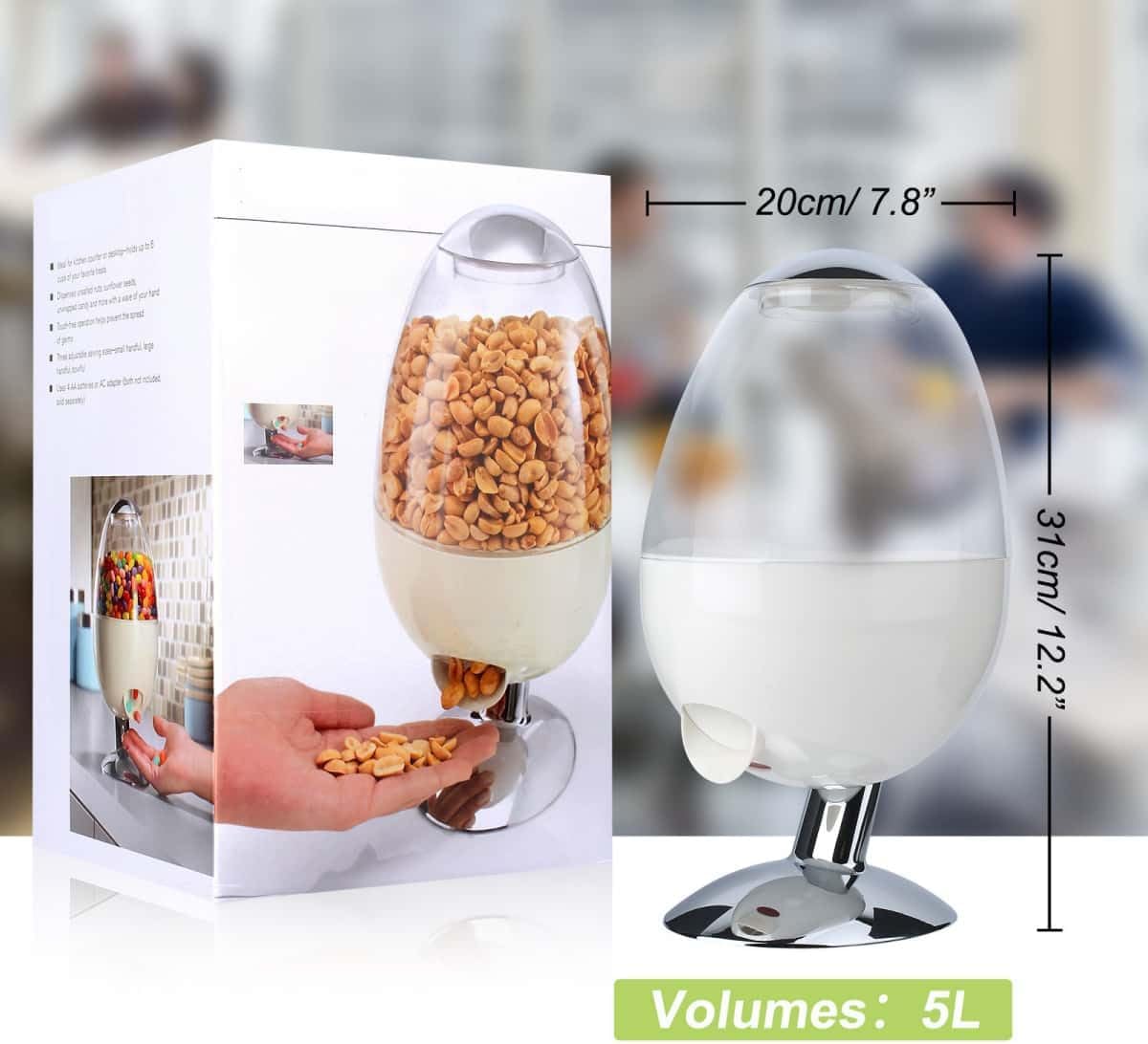 Youluckオートチョコディスペンサー センサー式 自動で出てくる パーティー フードディスペンサー スナックディスペンサー キャ