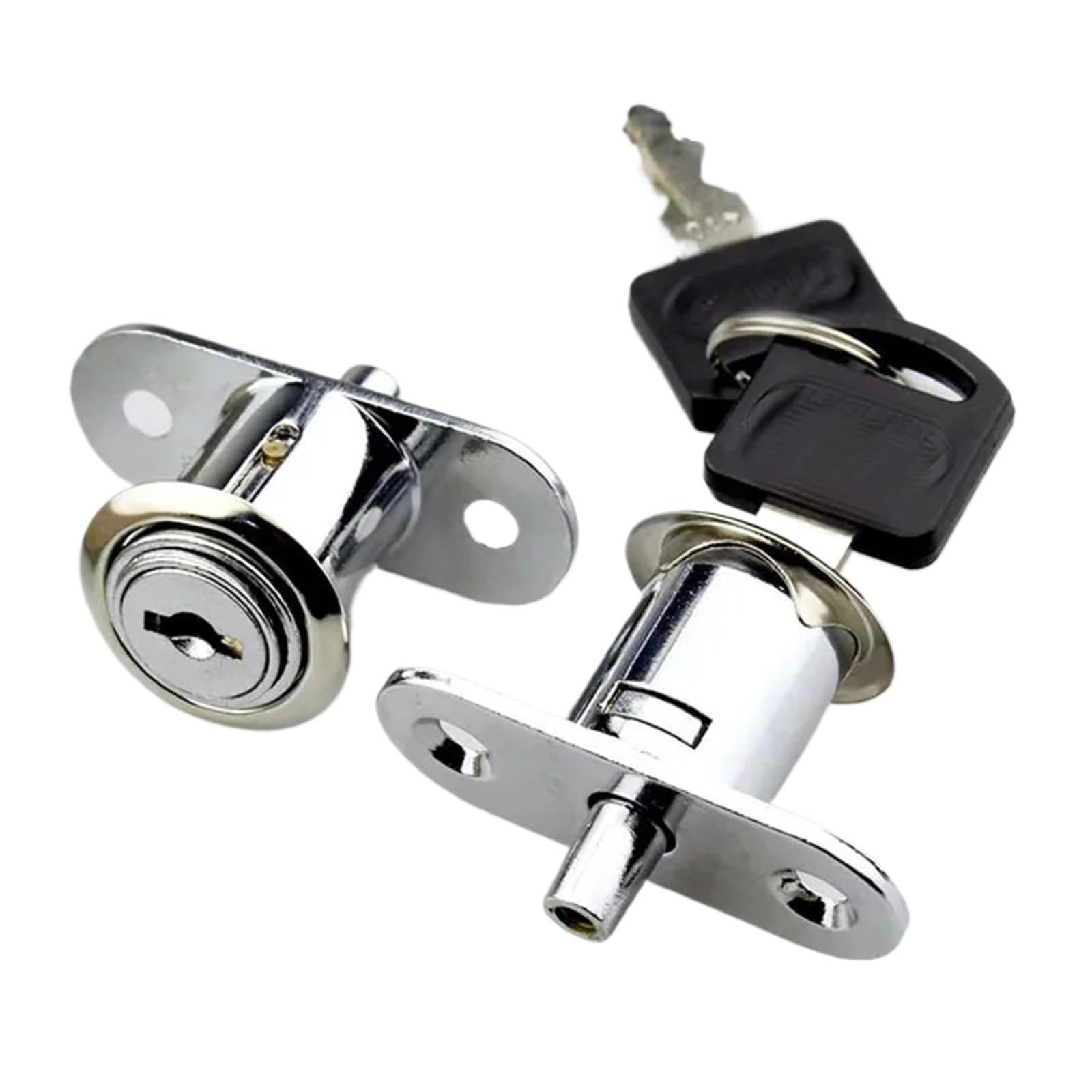 Zamki do szafek i mebli Zamki cylindryczne krzywkowe 23/32 mm Zasuwka do drzwi przesuwnych do szafy z kluczem Okucia meblowe ze stopu 1 szt.