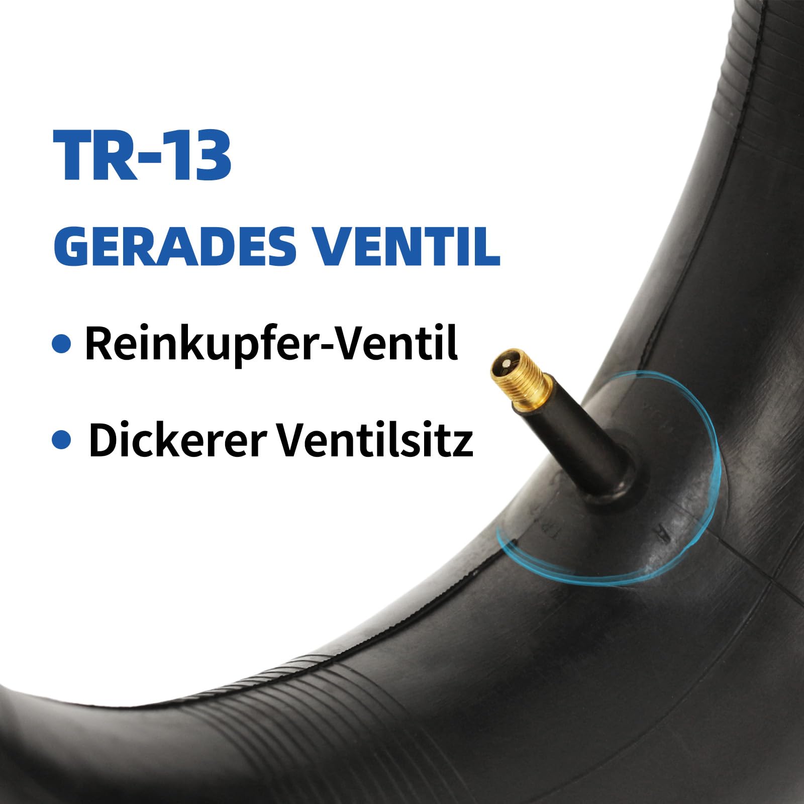 GICOOL 16x6,50-8, 16x7,50-8 Schlauch, 2er-Pack mit TR-13-Ventil, für hohe Beanspruchung, für Rasenmäher, Traktoren, Golfwagen, Gartenanhänger und mehr