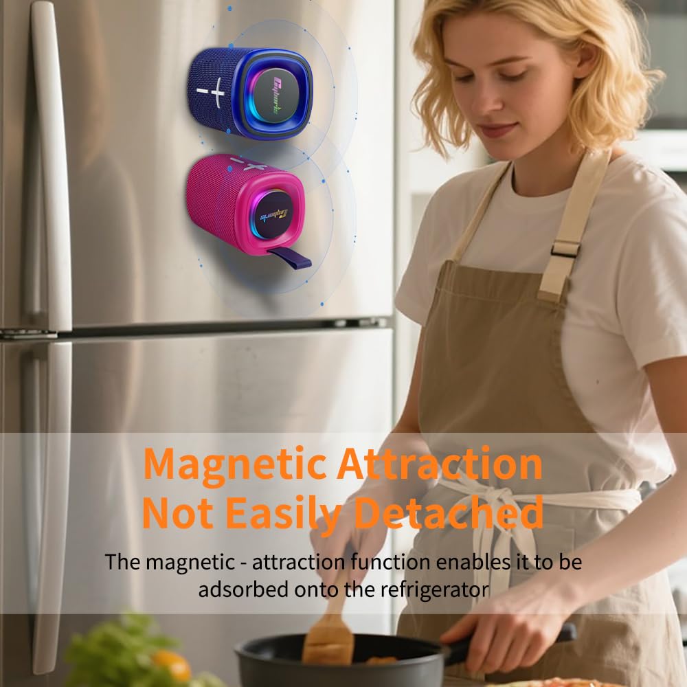 Haut-parleur Bluetooth magnétique divisible 2 en 1, étanche à design color block, double haut-parleur portable sans fil divisible 20W son stéréo puissant, Bluetooth V5.3, 24H d'autonomie, véritable