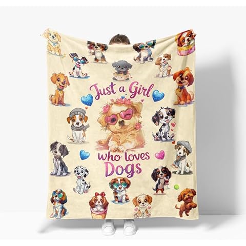 Dog Themed Soft Throw Blanket Gift for Dog Lovers,Girls, Women, Men and Kids,The Warm Cozy Fuzzy Blanket with Dogs Design for Sofa Bed Couch Chair Living Room 30"X40"(Dog) Cover