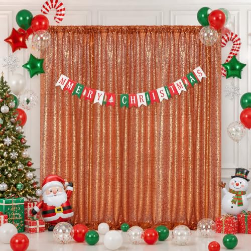 Image of Sequin Backdrop Curtains,2 Panels 3FTx8FT Curtain Backdrop for Party