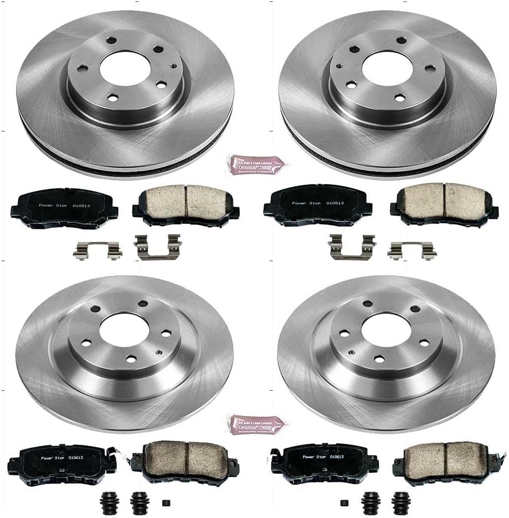 PowerStop Front and Rear Brake Kit For Mazda CX-5 2013-15 - Disc Rotors & Ceramic Brake Pads Replacement, KOE6965