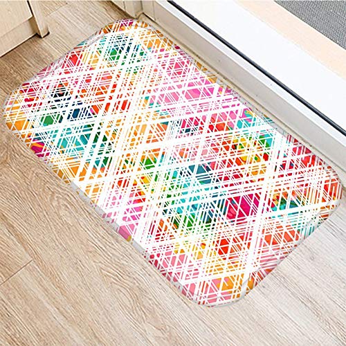 Geometrisches Schlangenmuster Anti-Rutsch-Wildleder Teppich Türmatte Fußmatte Außenküche Wohnzimmer Bodenmatte Teppich A7 40x60cm