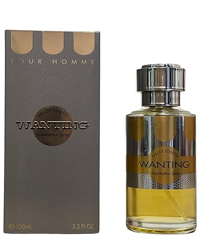 TWISHA Wanting Pour Homme Colonia para hombre Eau de Toilette (inspirado en Azaro Wanted) 3.4 onzas líquidas en aerosol natural, larga duración