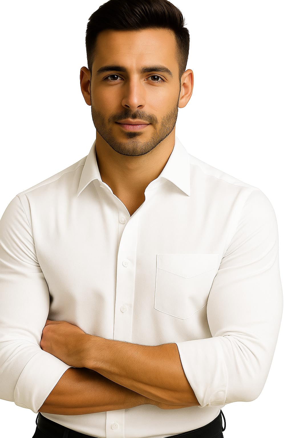 Ray Signature Men’s White Formal Shirt | Cotton Rich, Regular Fit, Full Sleeve | Premium Office Wear, Business Meetings & Daily Comfort | Solid White Shirt for Men-image-3