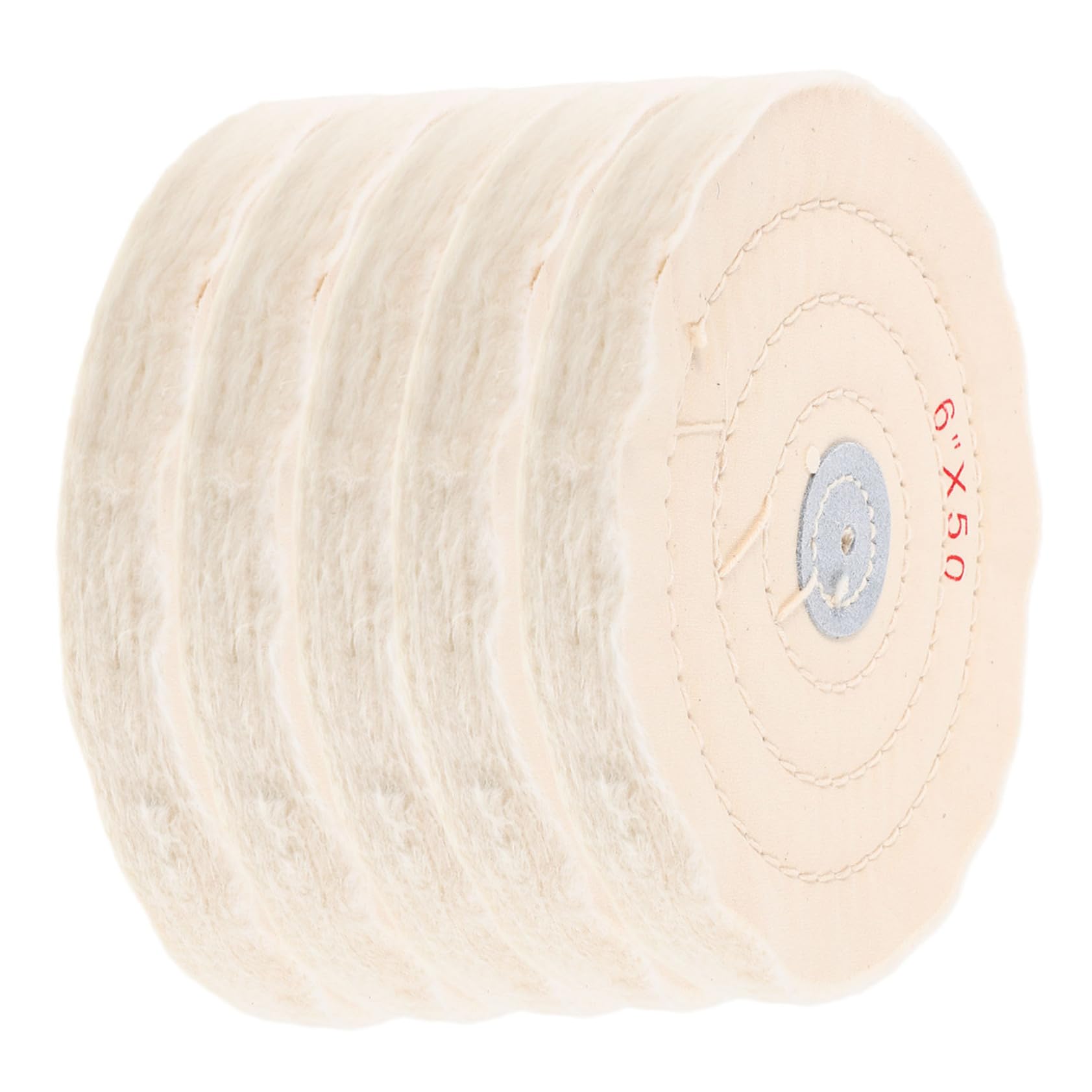 Homoyoyo Ruote Lucidanti in Cotone Bianche 5 Pezzi per Utensile Rotante, Finitura a Specchio e Lucidatura Fine per Metallo e Intaglio del Legno