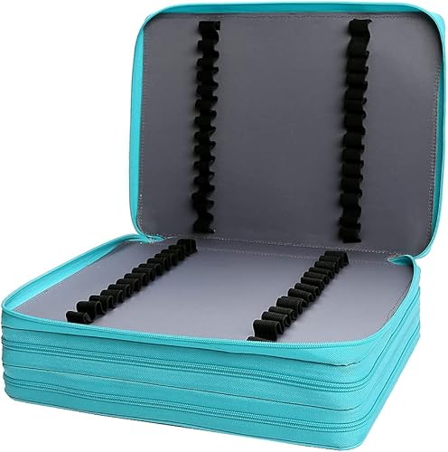 Miniatura 6 de Lbxgap Estuche organizador para rotuladores, 168 ranuras, gran capacidad con práctico soporte portátil multicapa para lápices de acuarela