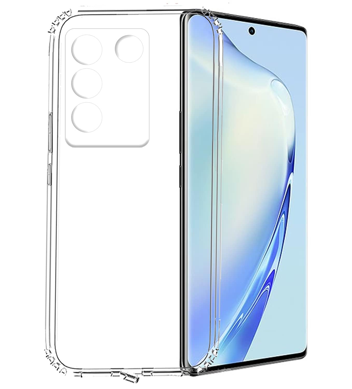 A.G.Store Back Cover Soft Case for Vivo V27 / V27 PRO 5G | Best Camera Protection | Inbuilt Dust Plugs & Anti-Slip Grip | Ultra Clear Slim Back Cover Case