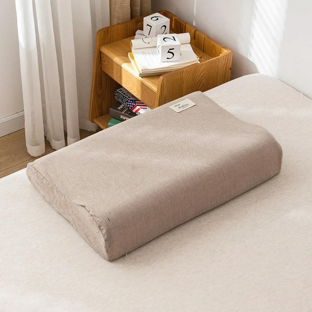 Dirkes 06 Cotton Latex Pillow Case Cover Soft Solid Color Plaid Sleeping Pillowcase For Memory Foam Pillow Latex Pillow Case 30X50/40X60cm