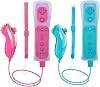 Tevodo Wii Remote Controller Compatible with Wii Wii U(Blue and Pink)