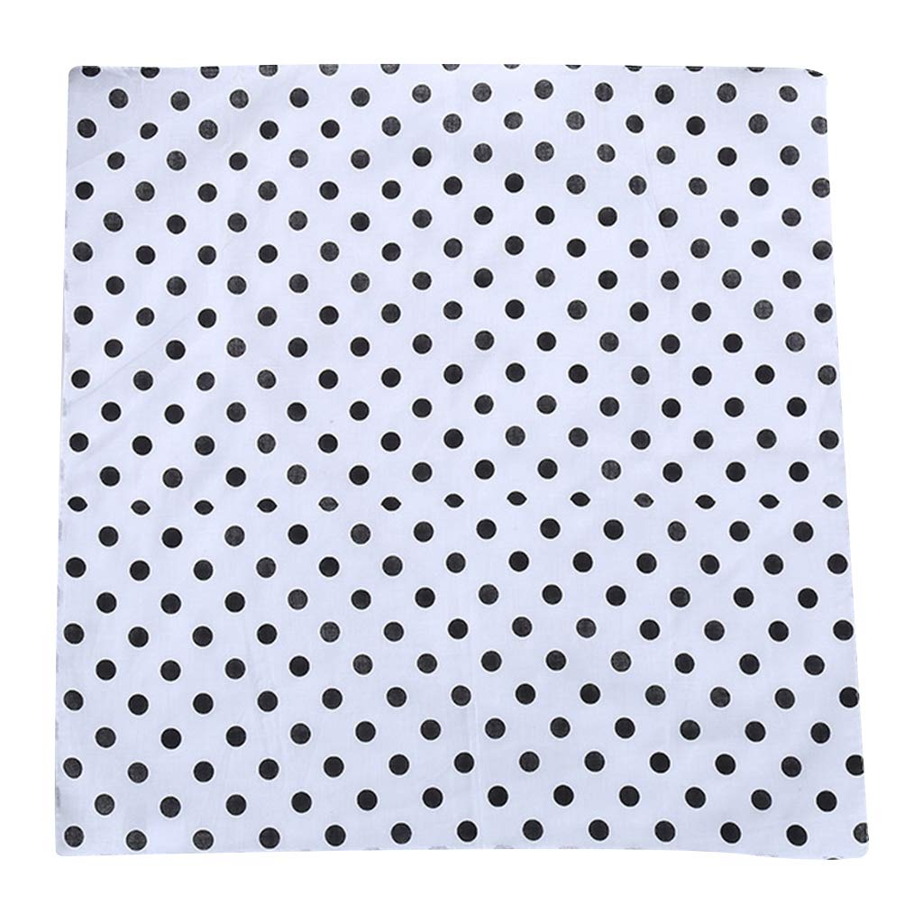 Greabuy Ladies Scarves for Women 55x55cm Women Unisex Vintage Large Polka Dot Square Scarf Cotton Sport for Head Shawls and Wraps for Women Scarf Gifts