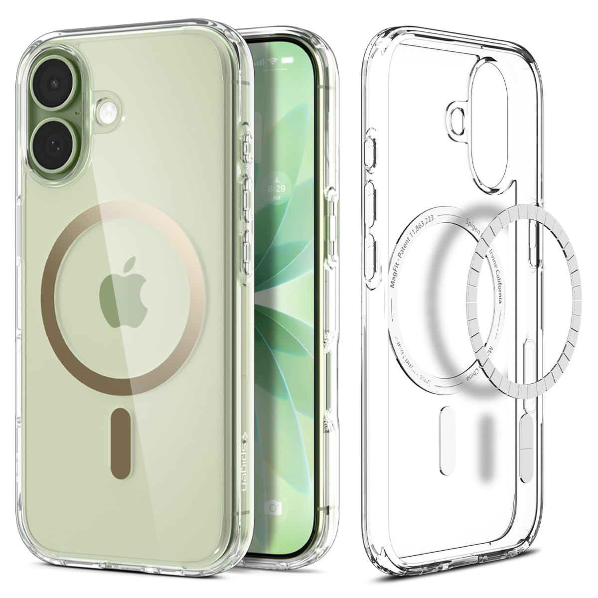 Spigen for iPhone 17 Case, Clear Gold