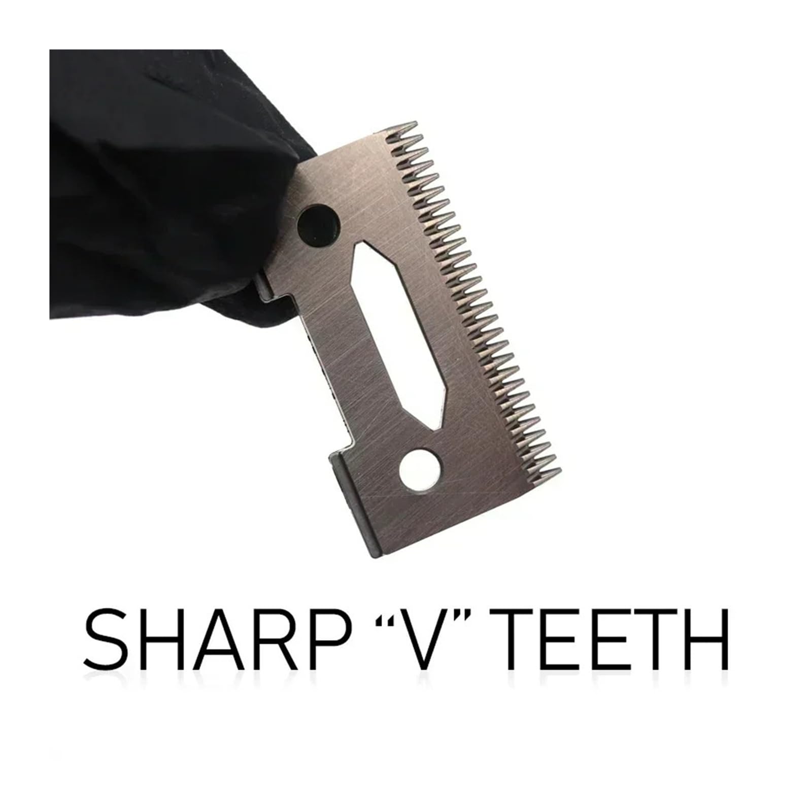 Bewegliche Ersatzklingen Aus Keramik, Kompatibel Mit MADESHOW, M10 M5f KM2296, Professioneller Haarschneider, Haarschneidemaschine, Kopfschneider(Silvery-10)