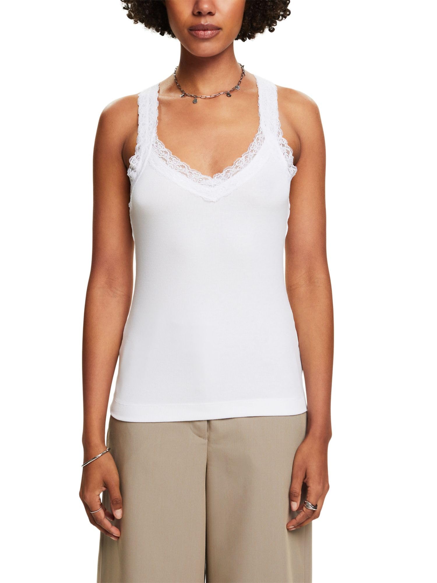 Esprit Collection TEE - T-shirt con stampa - white/bianco