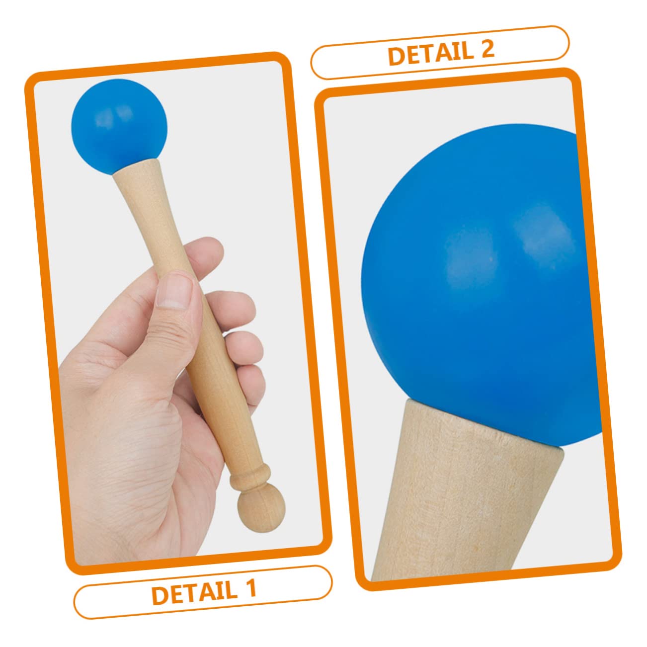 ibasenice 3sets Mallet Per Ciotola Cantata Legno e Gomma Strumento Per Musicisti e Principianti Accessorio Per Ciotole Sonore e Percussioni Design Ergonomico e Antiscivolo Per Appassionati