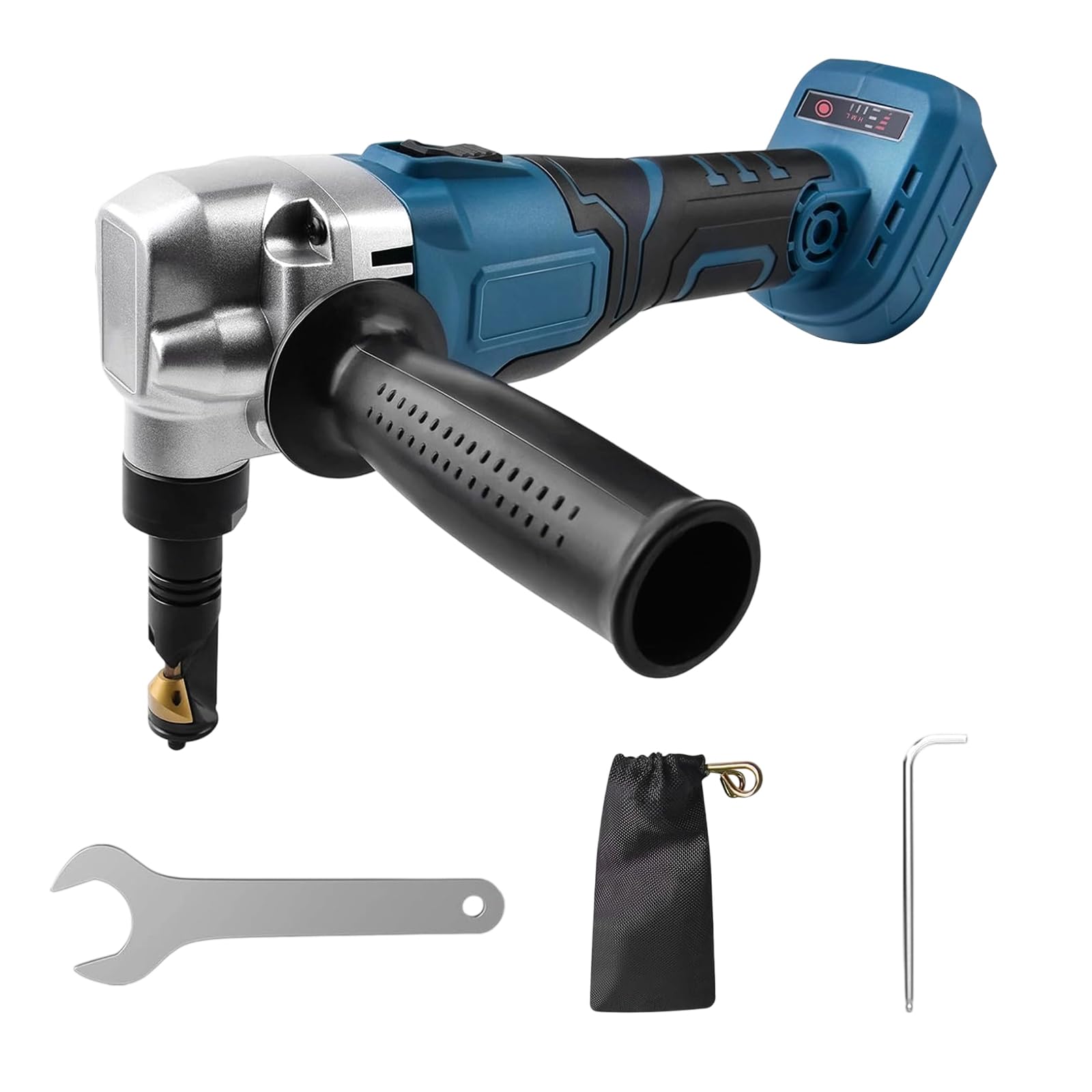 Grignoteuse en métal sans fil, 950 W, cisaille électrique sans balais, coupe rotative à 360° pour tôle, acier inoxydable, aluminium