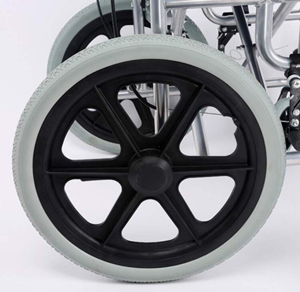 Silla de Ruedas Manual,Sillas de Ruedas de Transporte Silla de Ruedas de Conducción Médica Brazos Y Elevación de Piernas para Descanso Silla de Ruedas Manual Ligera Y Plegable/Blue