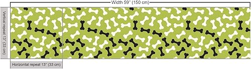Miniatura 210 de Lunarable - Tela para amantes de perros de The Yard, patrón divertido de animales de dibujos animados en posiciones caprichosas estirando y Beige y