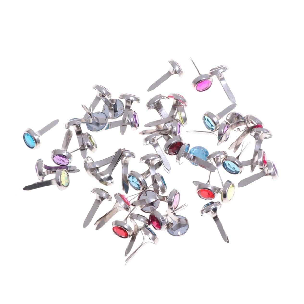 VILLCASE DIY Handmade Photo Album Decorative Studs 50pcs Metal Brads Fasteners in Colors