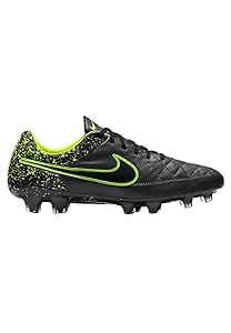 Nike Tiempo Legend V FG Soccer Cleat (Black, Volt) Sz. 15