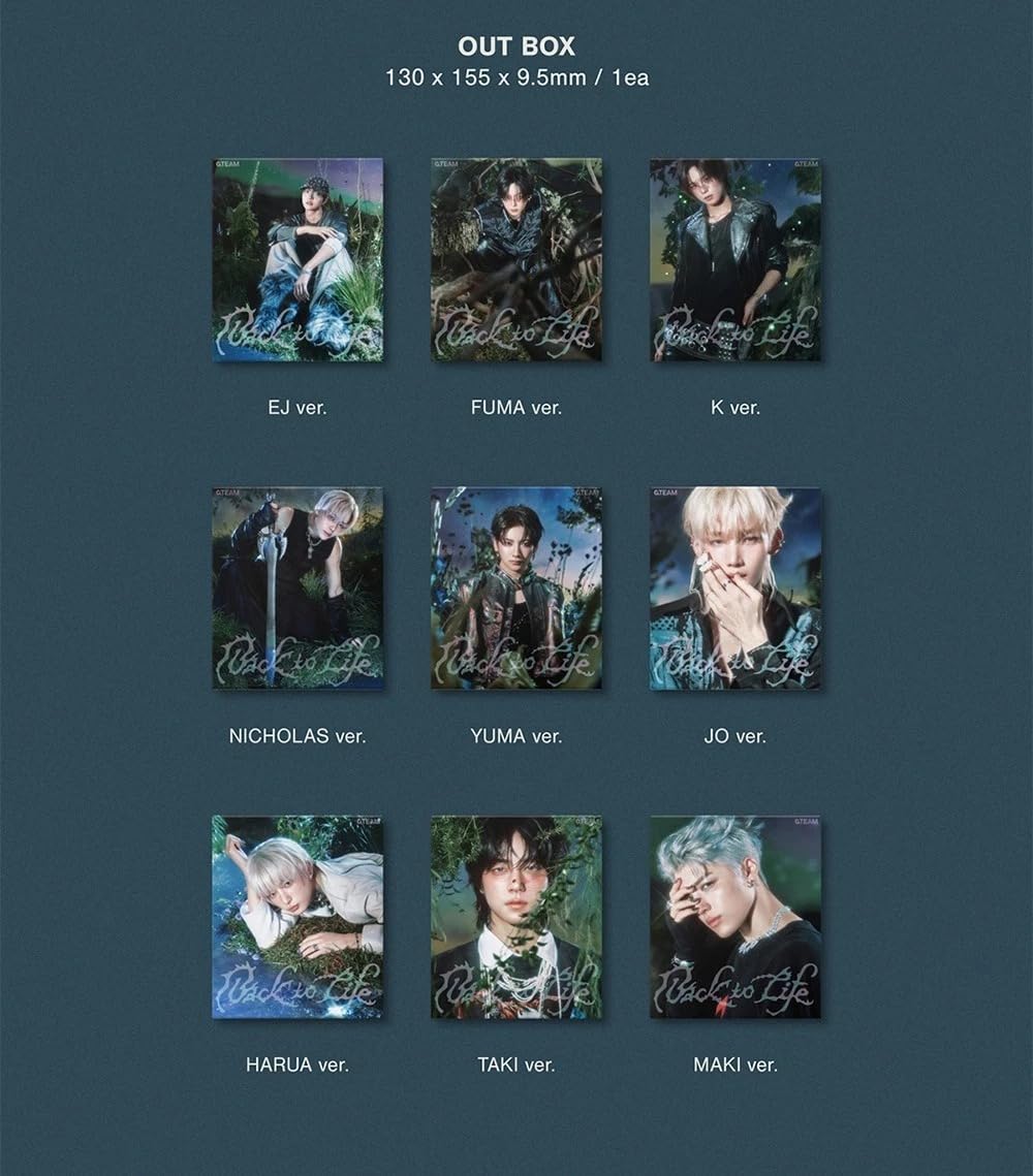(9 Set) &TEAM BACK TO LIFE KR 1st Mini Album ROAR Ver. 45 PostCard+18 PhotoCard K-POP