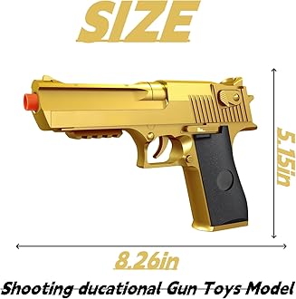 Soft Bullet Toy Gun Automatic Pull Back Action Shooting Games Education Model Toy for Boys&Girls