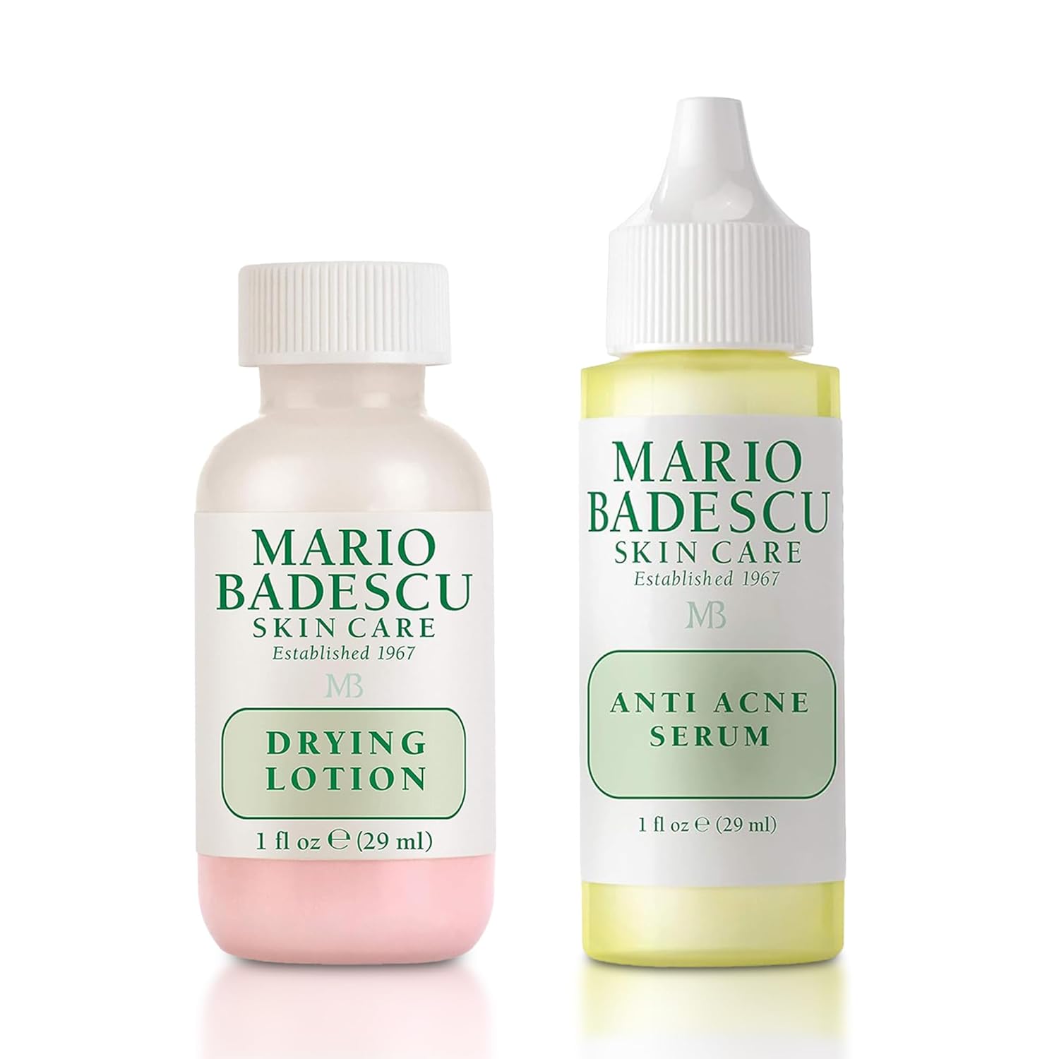 Mario Badescu Drying Lotion & Anti Acne Serum Bundle | Fast-Acting Blemish Spot Treatment & Clarifying Gel for Clogged Pores | With Salicylic Acid, Sulfur, Zinc Oxide & Glycerin - Image 1 of 9