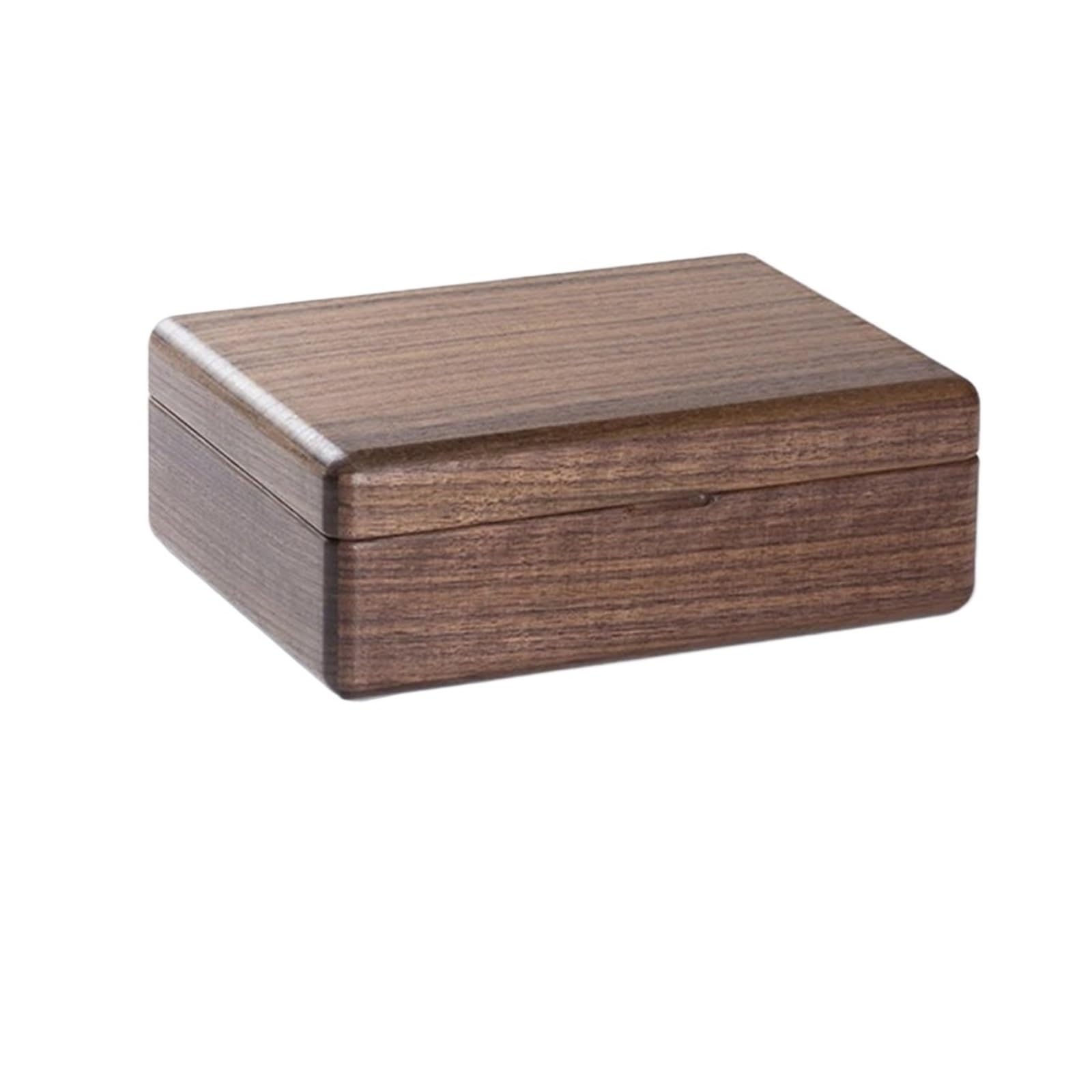 NIUSABOU Wood Jewellery Organiser, Brown Walnut Wood Double Layer Multi Compartment Necklace Bracelets Organizer Box