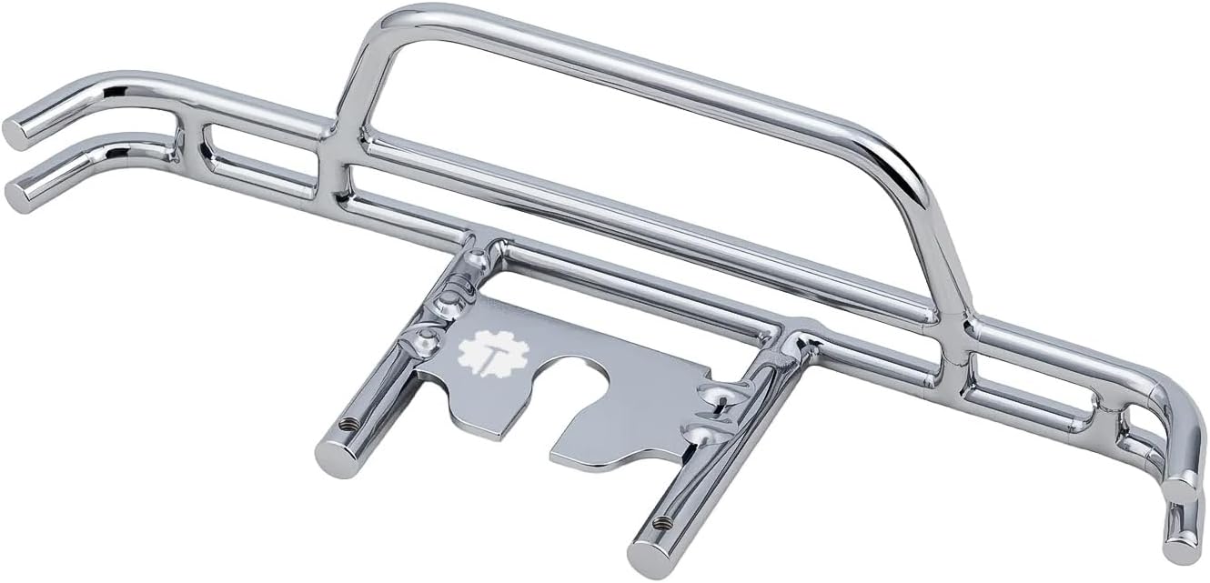 Metal Front and Rear Bumpers Set for 1/18 HPI Venture18 Upgrade Parts,Chrome