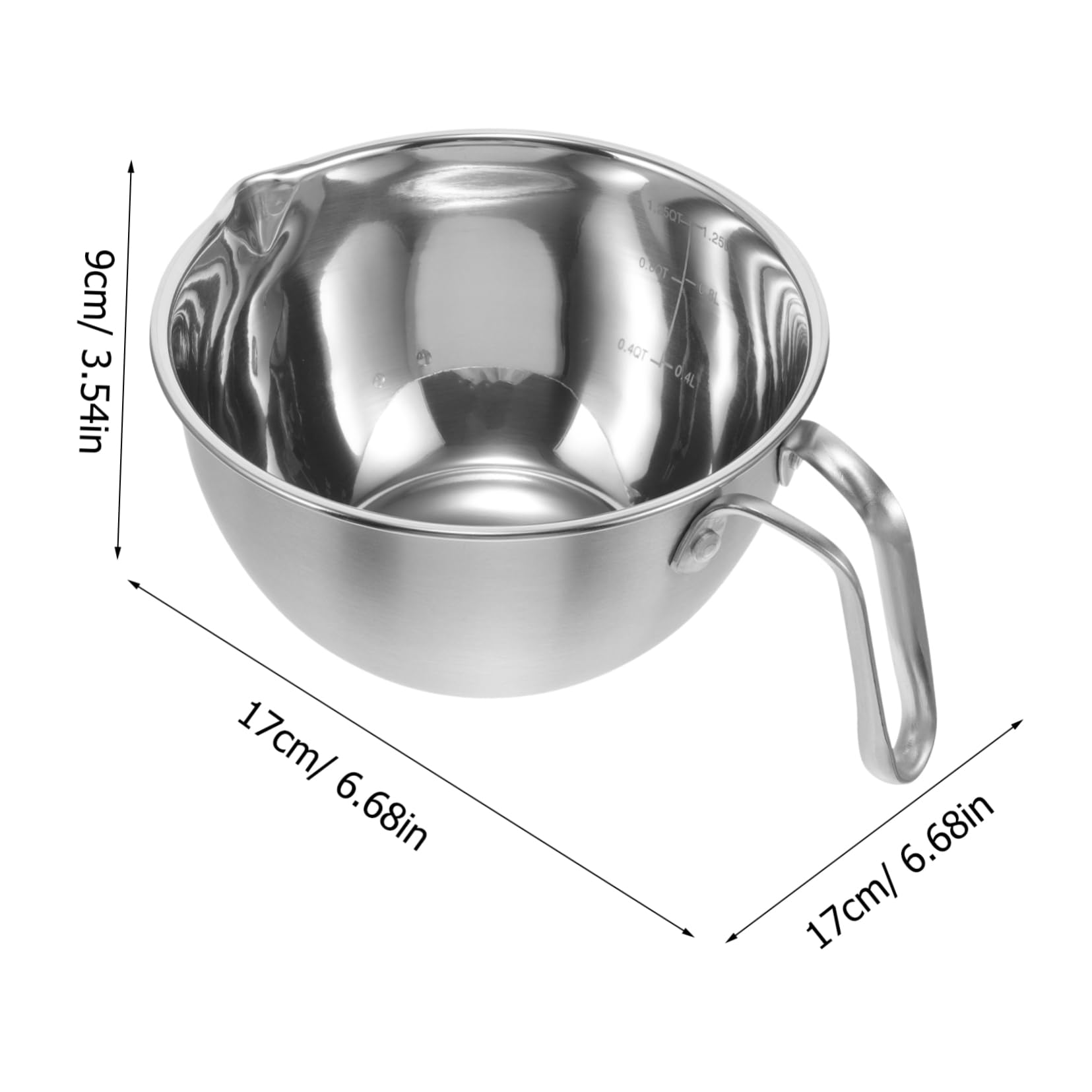 Healeved Stainless Steel Chocolate Melting Pot Double Boiler for Kitchen Use for Melting Butter Chocolate and Wax Durable Material Kitchen Supplies